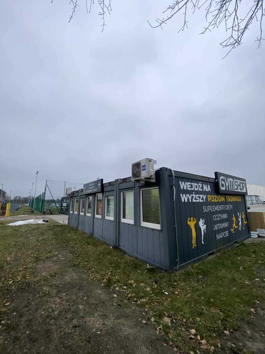 Kontener, pawilon magazynowo biurowy 60m, 2x Klimatyzacja 10x6m