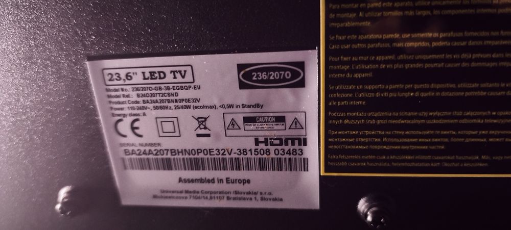 Tv Blaupunkt 23,6 LED