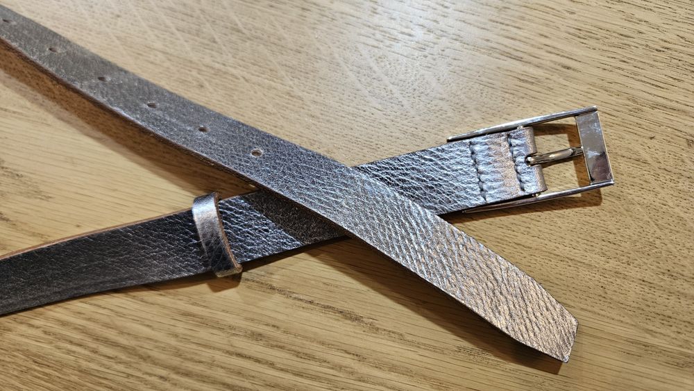 Borubar Skóroszyj - srebrny pasek skórzany