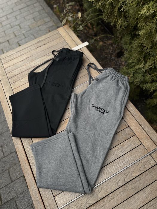 Штани Essentials чорні чоловічі штаны Ессеншиалс серые мужские флис