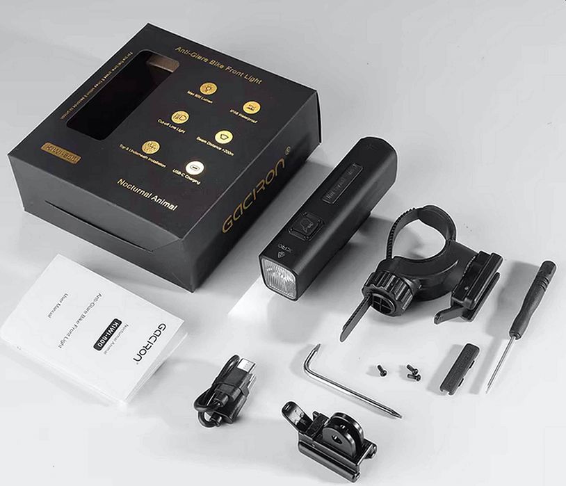 GACIRON KIWI 1200 BARDZO MOCNA Lampka Rowerowa NOWOSĆ z odcięciem BOX