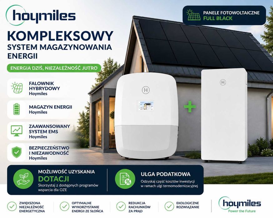 Instalacja fotowoltaiczna 6 kWp + magazyn energii 15 kWh + EMS + zasilanie awaryjne