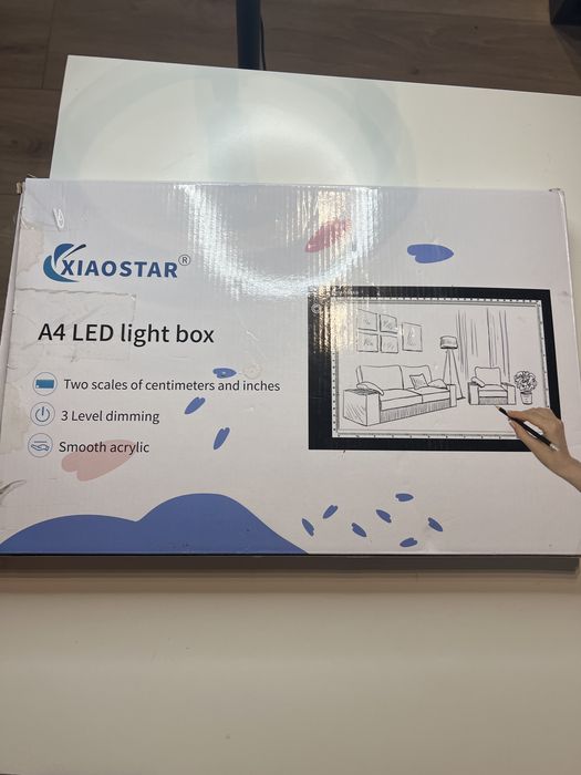 Light Box rysunek A4, tablica kreślarska z 3 poziomami