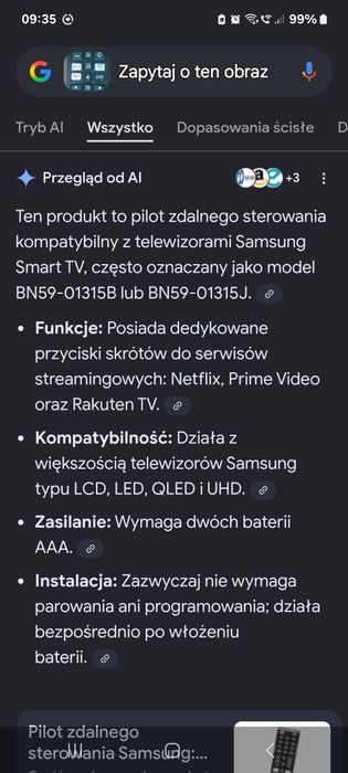 Pilot do tv Samsung