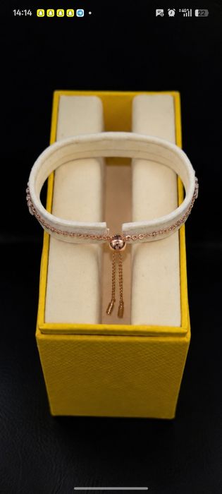 pulseira swarovski rose gold