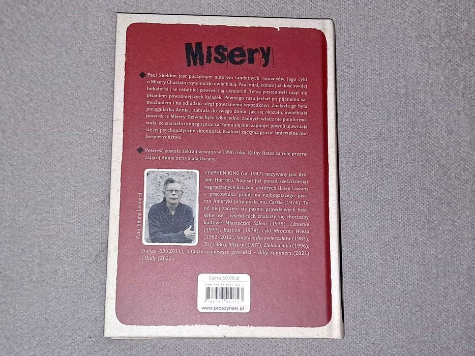 książka - Stephen King "Misery" wyd. 2025 r. - używana