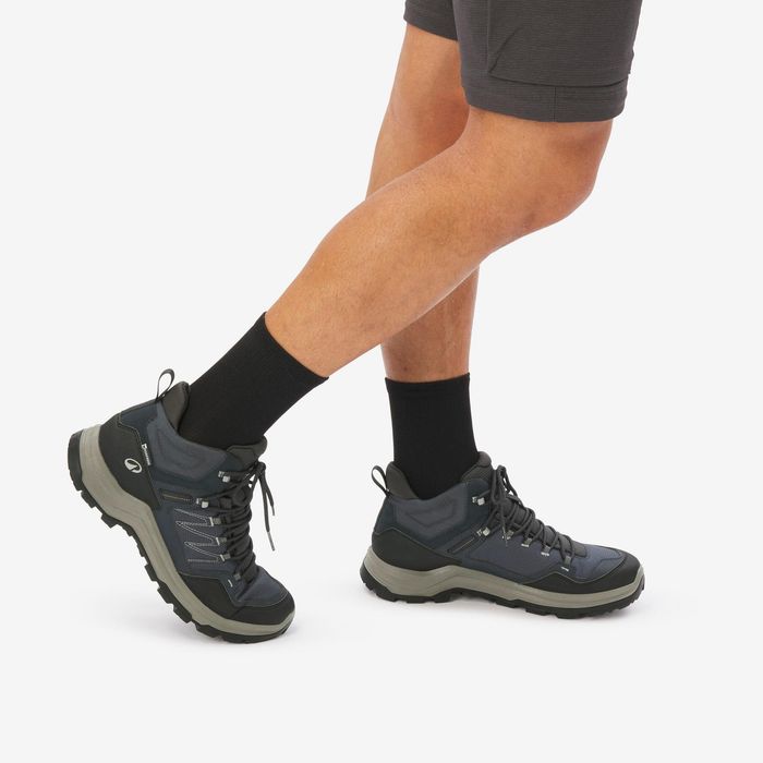 Botas impermeáveis de caminhada homem, MH100 Cinzento