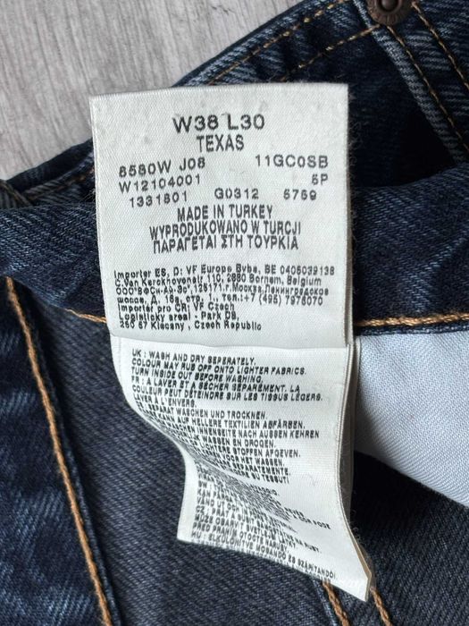 Wrangler Texas W38 L30 Jeansy Washed Navy Męskie Proste Straight Granatowe Washed Y2K