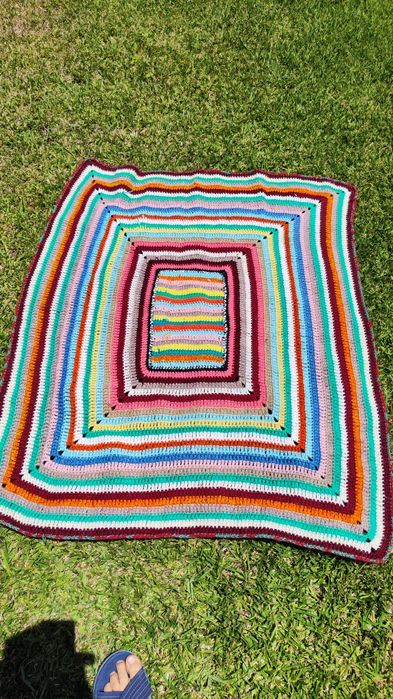 Mantinha de lã colorida 1,40/1,20m