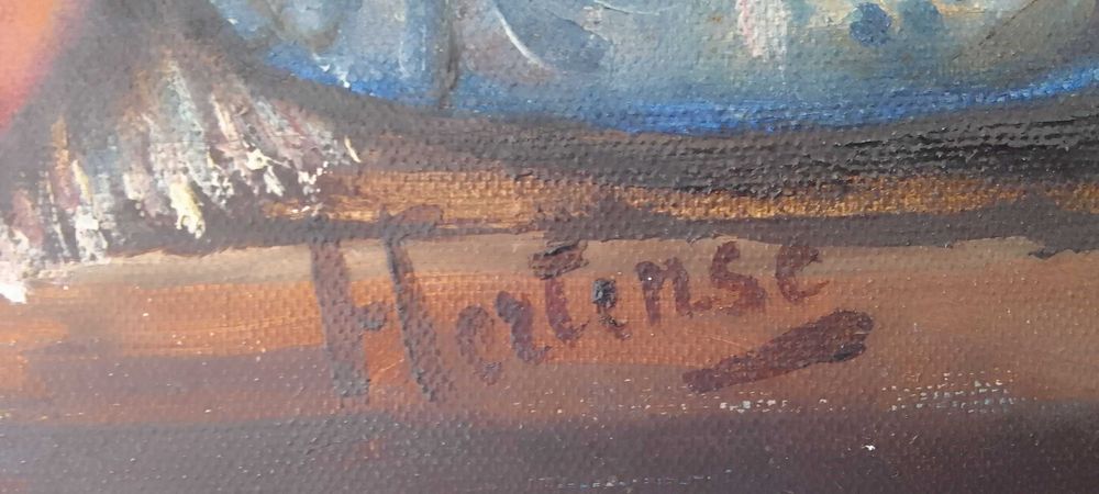 Quadro óleo assinado "Hortense"