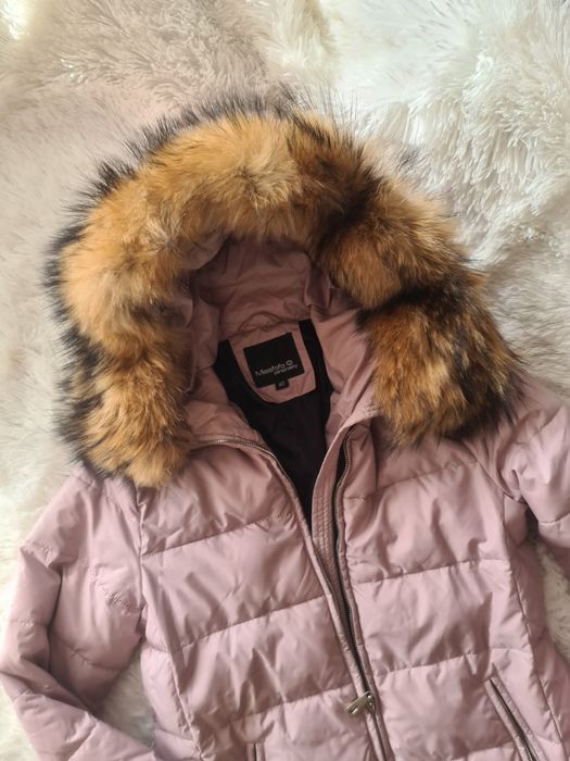 MissFofo * puchowa kurtka * zimowa * jenot * pudrowy róż 40 L