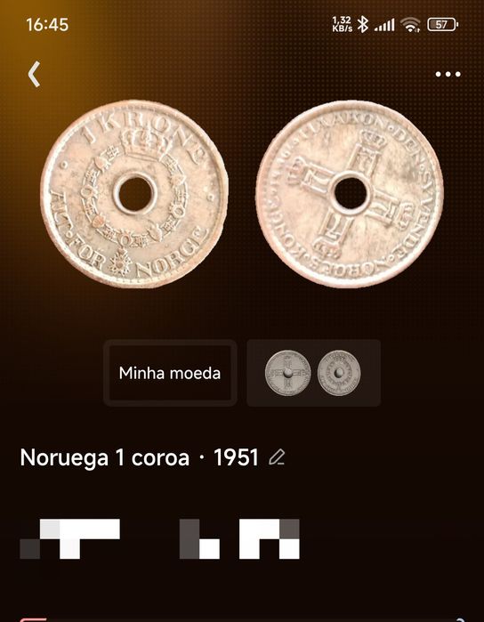 Moeda antiga de 1951