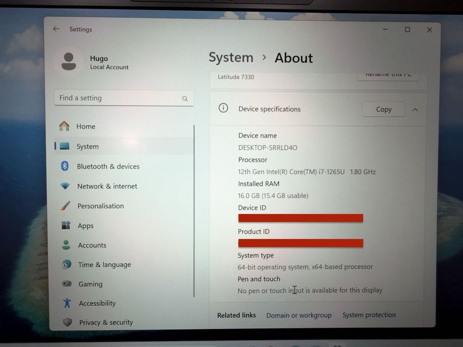 Dell Latitude 7330 i7 12ª Gen | 16GB RAM | 512GB SSD | COMO NOVO (2 meses de uso)