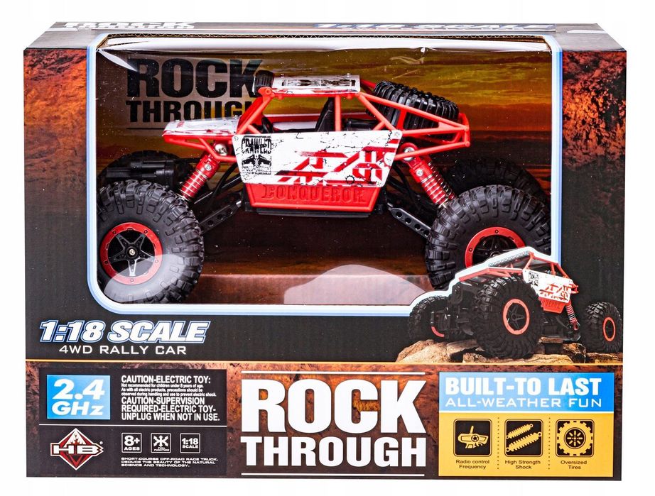 SAMOCHÓD terenowy RC 2.4GHz 1:18 czerwony zdalnie sterowany