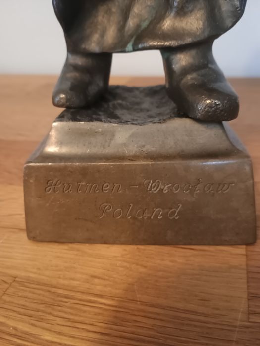 Hutnik Hutmen Breslau Antyk Odlew z brązu.