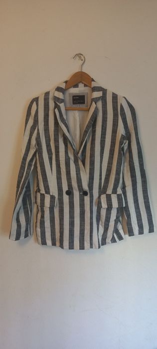 Blazer às riscas da Bershka