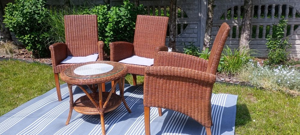 Meble do ogrodu wiklina
