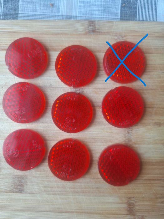 Odblask rowerowy Romet i inne PN/73 czerwone tył.