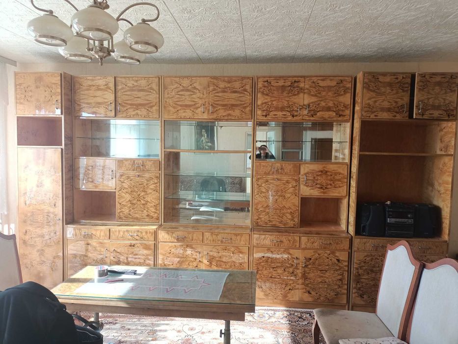 Meblościanka + stół - styl PRL