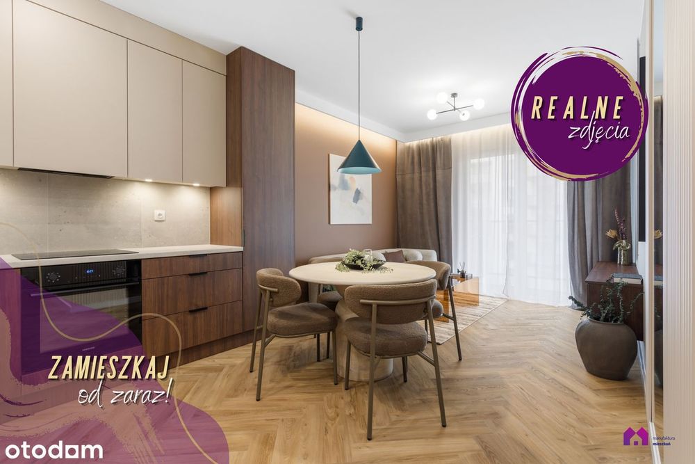 Przepiękny CZEKOLADOWY apartament z PRZESZKLONYM balkonem