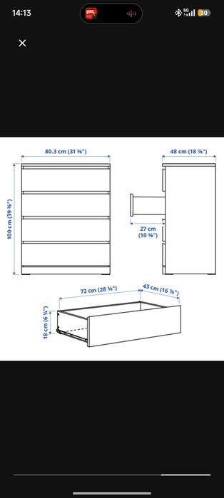 Cómoda ikea malm