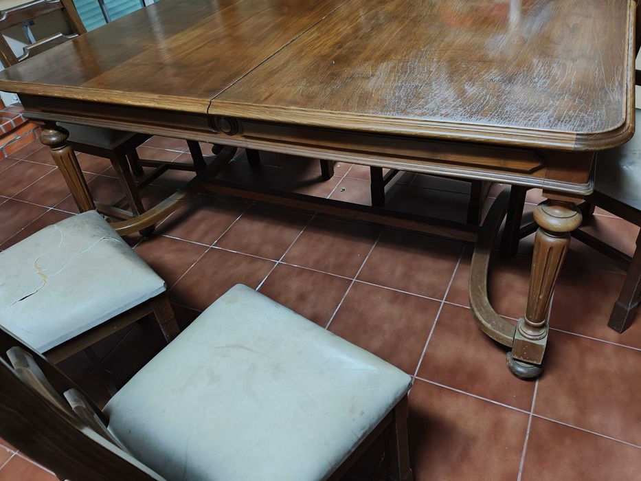 Mesa de jantar extensível vintage