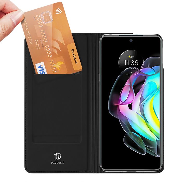 Etui Z Klapką Dux Ducis Skin Pro Do Motorola Edge 20 Czarny