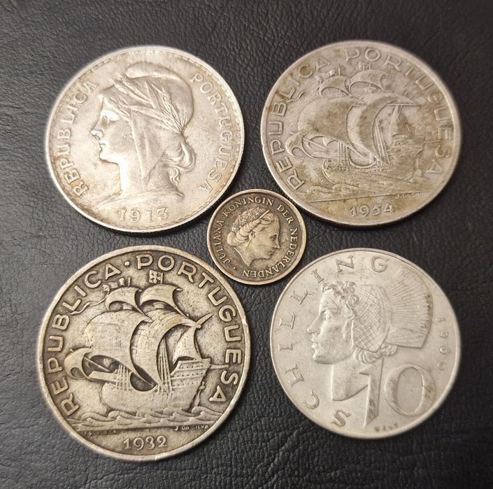 Moedas em Prata: A 5€ 10€ 15€ e 20€ etc