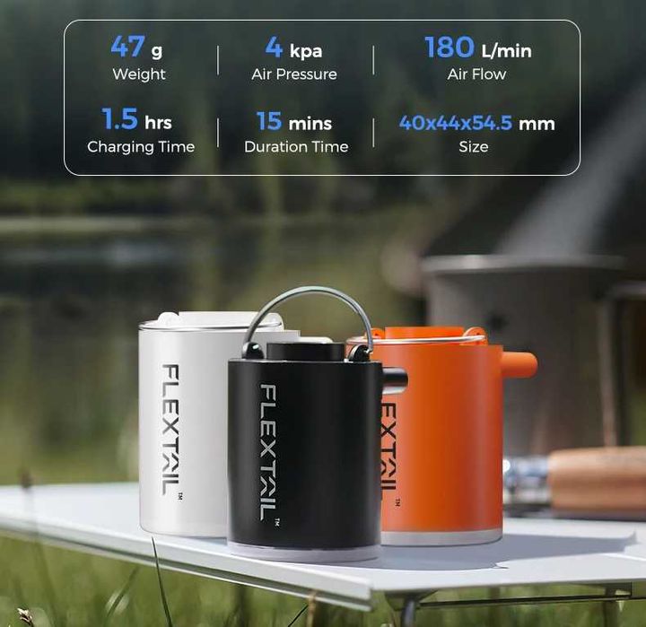 FLEXTAIL Tiny Pump X 2024 47 грам Ультралайт насос + ліхтарик