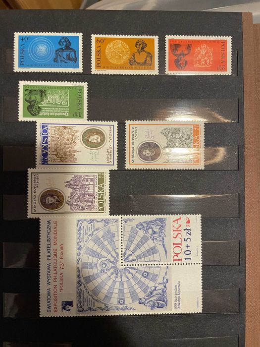 Kolekcja znaczków lata 70-te PRL