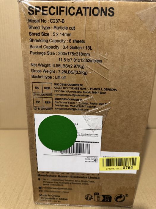 Niszczarka do papieru Bonsaii 6-Sheet Particle cut