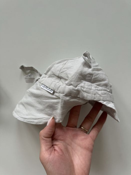 Czapka z daszkiem lniana kapelusz liewood