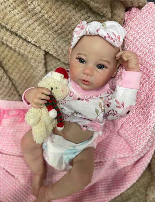 59) Кукла Реборн Младенец Anna Premium Class ВИНИЛ 44- 48СМ.