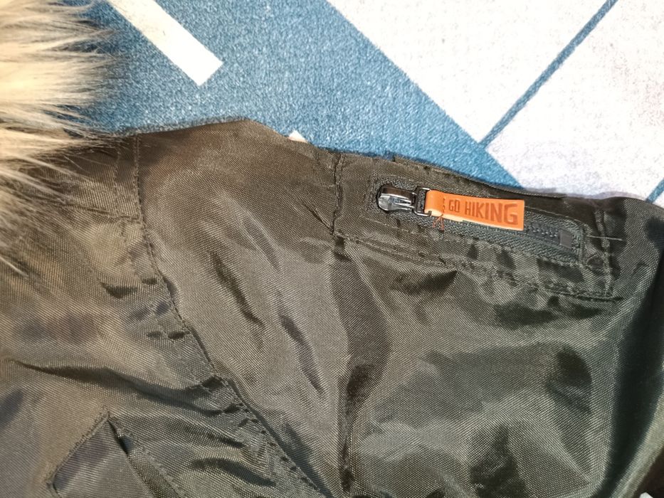 Kurtka zimowa kożuszek Cool club zielona khaki chłopięca r 104