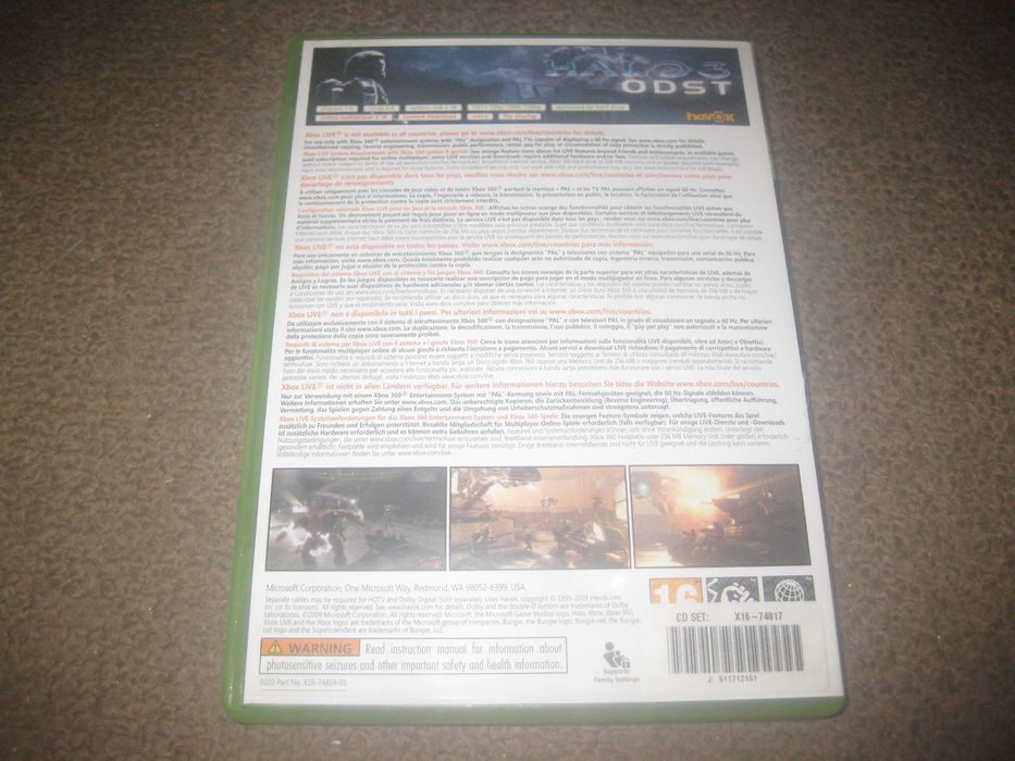 Jogo "Halo 3: ODST" para a Xbox 360/Completo!64172188092931121