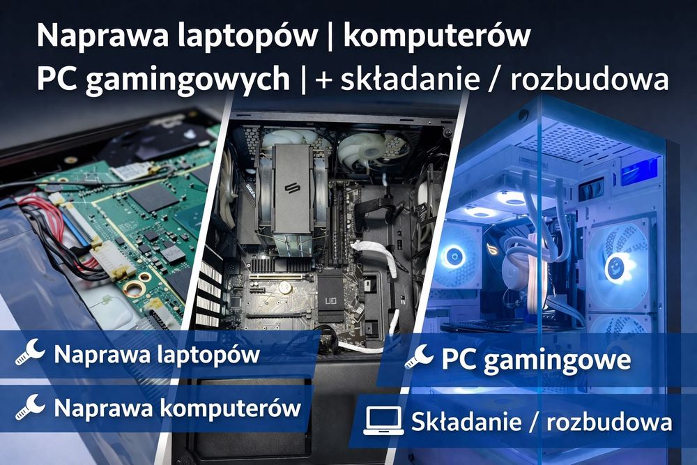 Naprawa komputerów | Informatyk | Dojazd | Składanie PC | Szybka pomoc