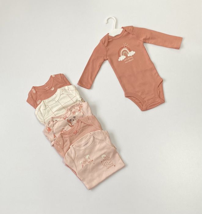 боді від Carters з коротким рукавом та довгим 3м 6м 18м 24м