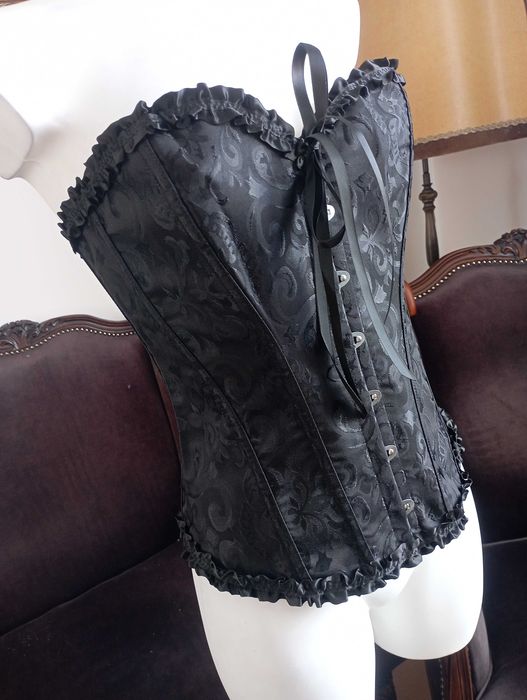 usztywniany gorset wiązany ozdobny goth alternative lolita  coquette
