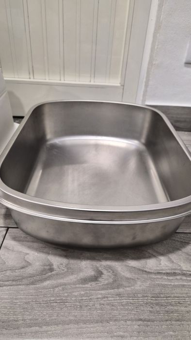 Caixa areia gatos Premium - PawHut XL aço inoxidável