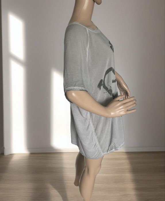 Bluzka damska Monari oversize szara naszywki zwiewna