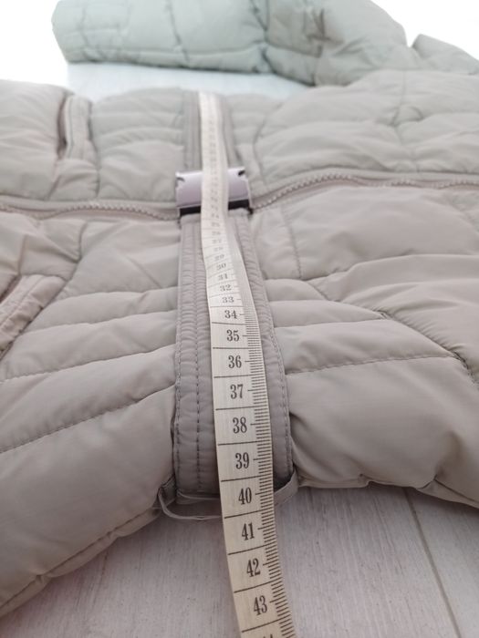 Kurtka damska S Missfofo aevea z paskiem taliowana puchowa beżowa kawa