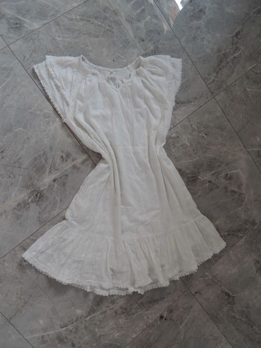 biała bawełniana zwiewna sukienka co'couture L/XL wiskoza