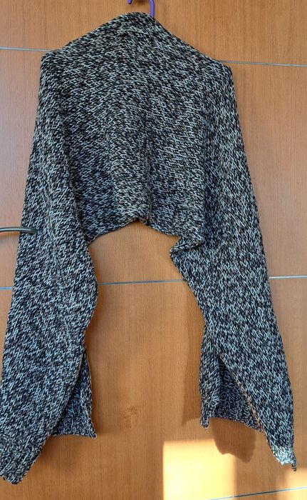 Długi szalik z kieszeniami Simple brazowy