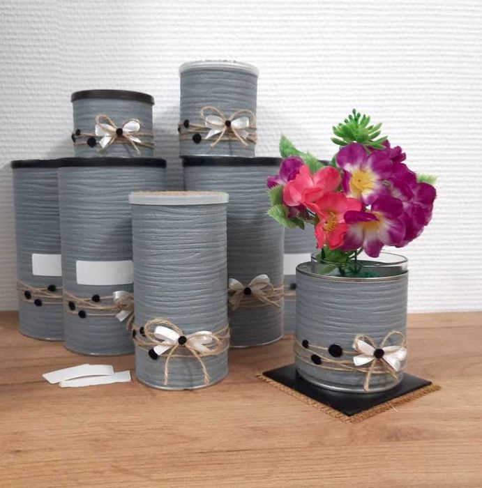 Набор 7 емкостей для кухни + кашпо + подставка для чашки