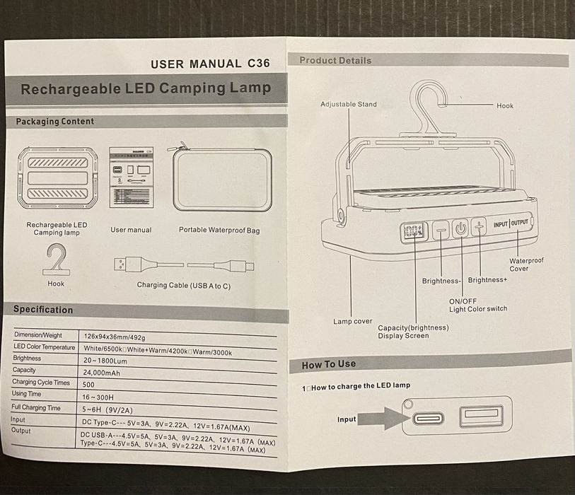 Фонарь кемпенговый