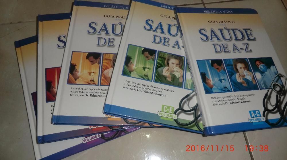 Livros sobre a saúde.