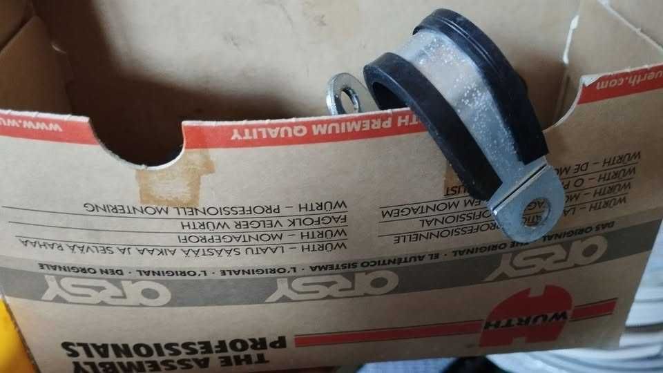Abraçadeiras de tubo WURTH Multifix novas, com perfil de borracha