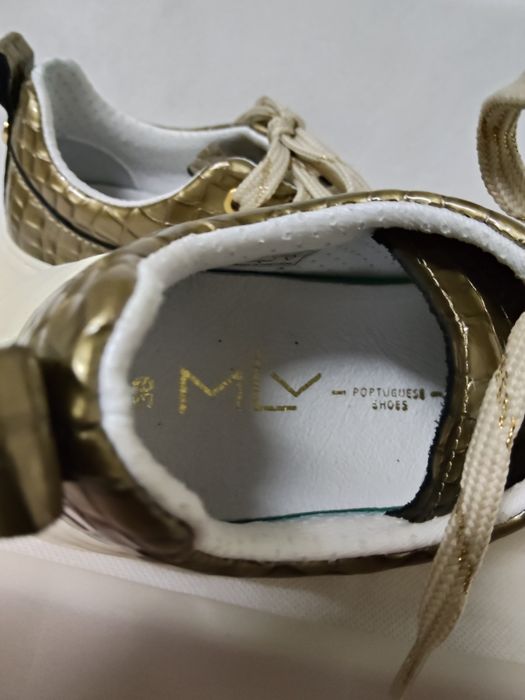 Sapatilhas MLV Portuguese Shoes douradas de Senhora