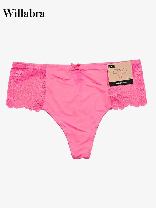 Zestaw 3 x Nowe koronkowe Stringi damskie Willabra 2XL, 3XL, 4XL