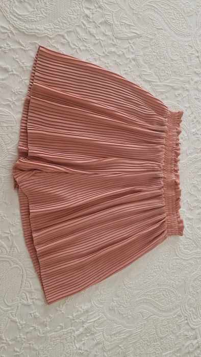 Saia Calção Rosa plissado, tamanho M